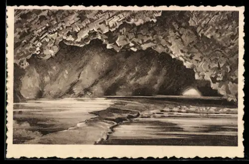 AK Barbarossahöhle im Kyffhäuser, Neptunsgrotte