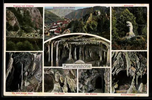 AK Rübeland / Harz, Ansichten der Hermannshöhle