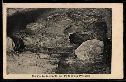 AK Pottenstein, Grosse Teufelshöhle, Vorhalle
