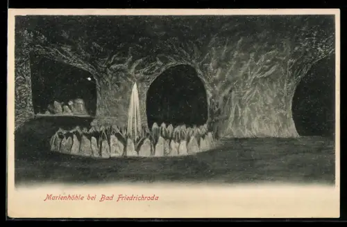Künstler-AK Bad Friedrichroda, Marienhöhle