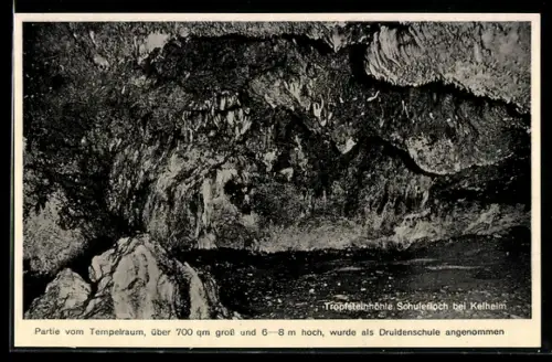 AK Kelheim, Tropfsteinhöhle Schulerloch, Partie vom Tempelraum