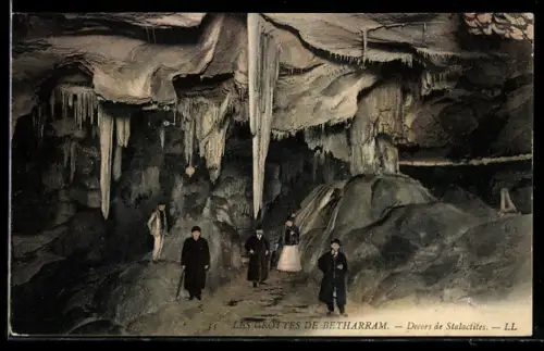 AK Les Grottes de Betharram, Decors de Stalactites