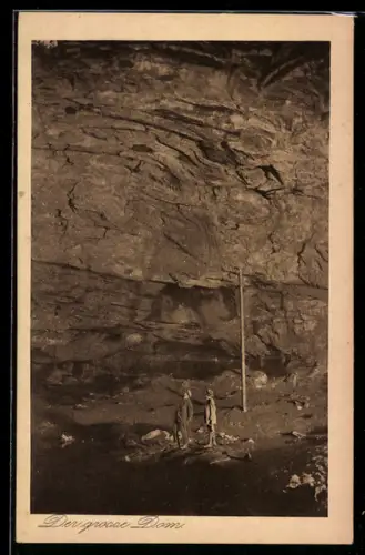 AK Uftrungen /Südharz, Höhle Heimkehle, Der grosse Dom
