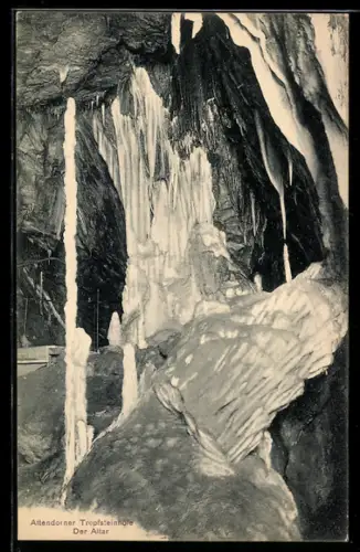 AK Attendorn, Altar in der Tropfsteinhöhle