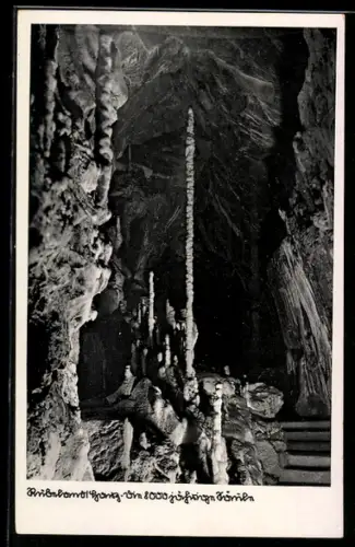AK Rübeland /Harz, Die 8000 jährige Säule in der Höhle