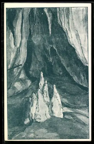 AK Tropfsteinhöhle im Mönchsberg, In der Höhle