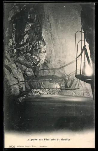 AK Grotte aux Fées près St-Maurice, Vue interieure