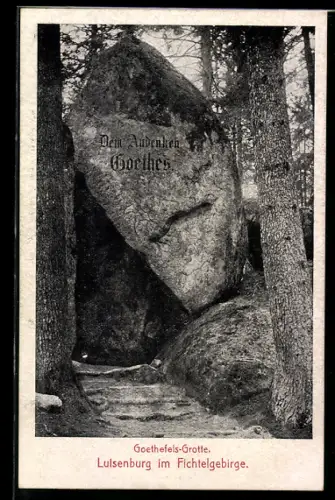 AK Luisenburg im Fichtelgebirge, Die Goethefels-Grotte