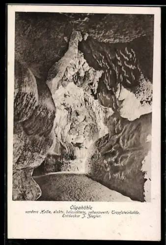 AK Olgahöhl, Vordere Halle, Entdecker J. Ziegler