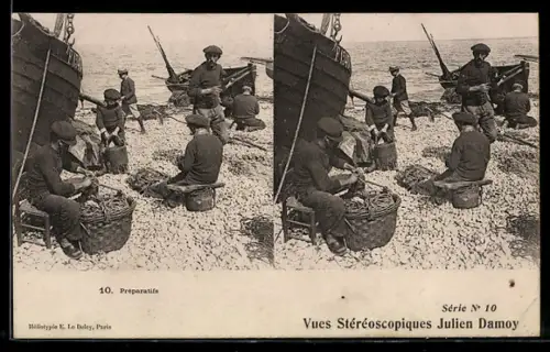 Stereo-AK Préparatifs, Fischer bei Vorbereitungen