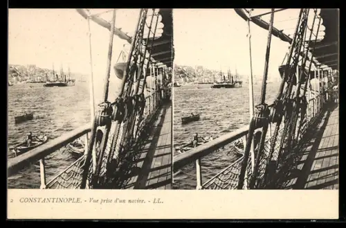 Stereo-AK Constantinople, Vue prise d`un navire