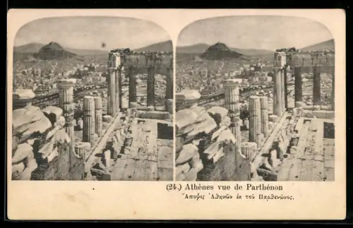 Stereo-AK Athènes, Vue de Parthénon