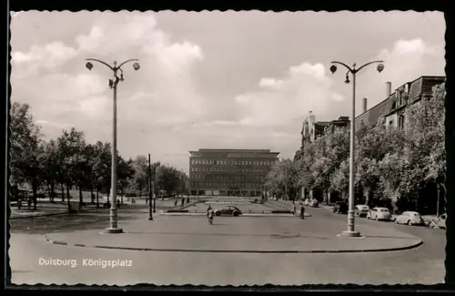 AK Duisburg, Königsplatz, VW-Käfer