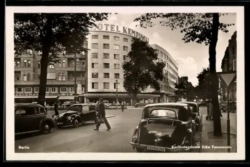 AK Berlin-Charlottenburg, Hotel Kempinski, Kurfürstendamm Ecke Fasanenstrasse
