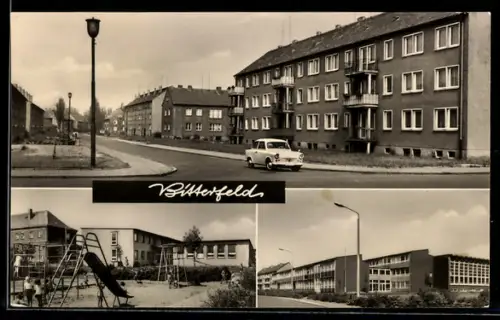 AK Bitterfeld, Anhalt-Siedlung, Anton-Saefkow-Strasse, Kindergarten, Polytechnische Oberschule Otto Grotewohl