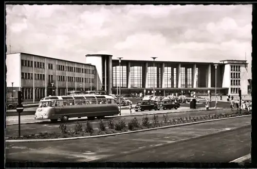AK Heidelberg, der Hauptbahnhof, Omnibus