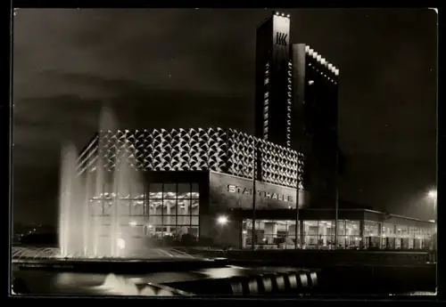 AK Karl-Marx-Stadt, Stadthalle mit Interhotel Kongress