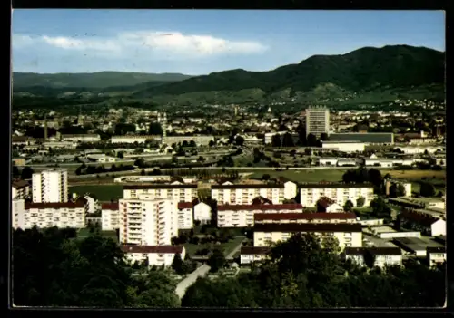AK Offenburg in Baden, Vogelschau auf den Ortsteil Albersbösch