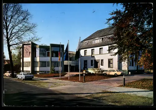 AK Bocholt, Europa-Institut in der Adenauerallee 59 mit Grünanlagen