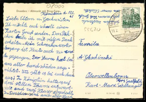 AK Dresden, Altmarkt mit Ring-Café