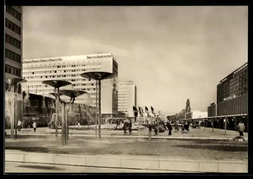 AK Dresden, Interhotels Königstein und Lilienstein in der Prager Strasse