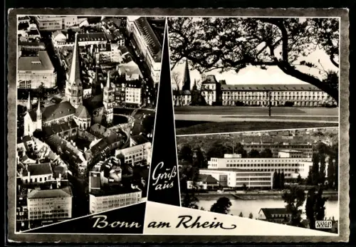 AK Bonn a. Rh., Bundeshaus, Universität und Münster