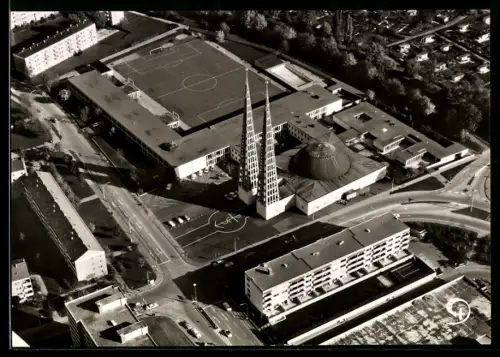 AK Augsburg, Kirche St. Don Bosco mit Pfarrzentrum und Schülerheim