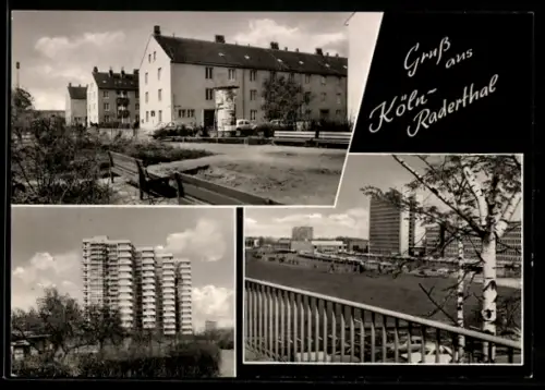 AK Köln-Raderthal, Ortsansicht mit Wohnblocks