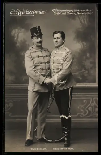 AK Ein Walzertraum, Frühlingsverlangen..., Operettendarsteller