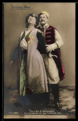 AK Operette Die lustige Witwe, Vilja, o Vilja..., Szenenbild
