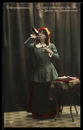 AK Mizi Schütz in der Operette Dollarprinzessin