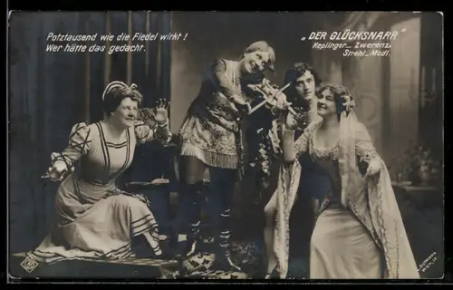 AK Alt-Wien, Potztausend wie die Fiedel wirkt!, Der Glücksnarr, Szenenbild