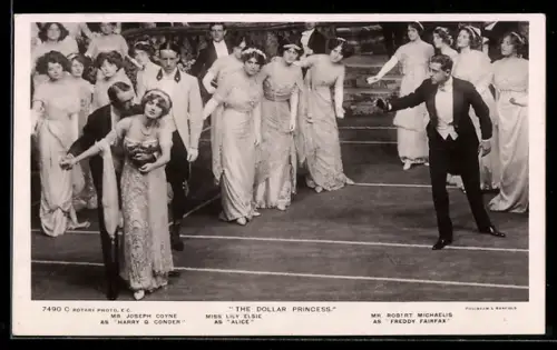 AK The Dollar Princess, Tanzszene mit Lily Elsie