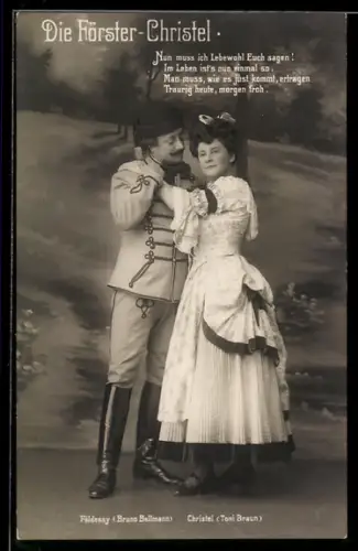 AK Operette Die Förster Christel, Szene mit Földessy und Christel