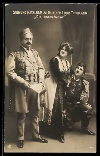 AK Schauspieler in der Operette Die lustige Witwe