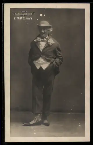 AK Schauspieler E. Tautenhayn als Clown in der Operette Wo die Lerche singt