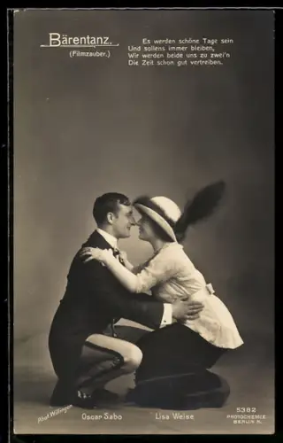 AK Schauspieler Oscar Sabo und Lisa Weise in der Operette Bärentanz