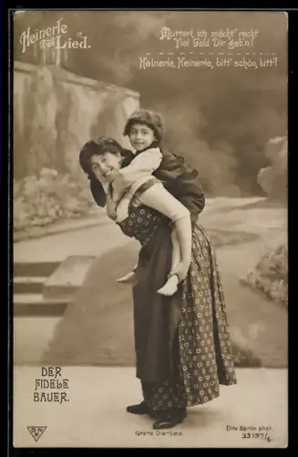 AK Schauspieler singen das Heinerle Lied in der Operette Der fidele Bauer