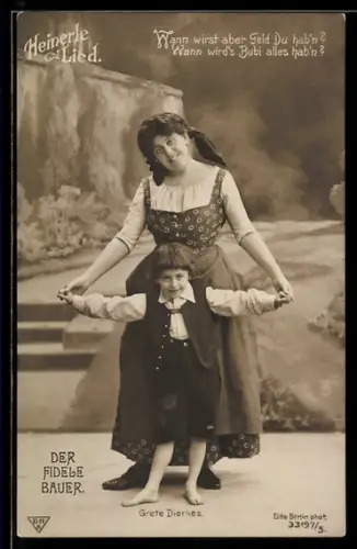AK Schauspieler singen das Heinerle Lied in der Operette Der fidele Bauer