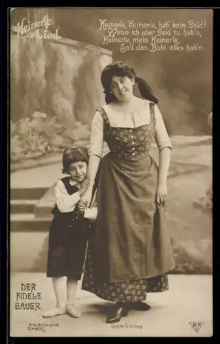 AK Schauspieler singen das Heinerle Lied in der Operette Der fidele Bauer