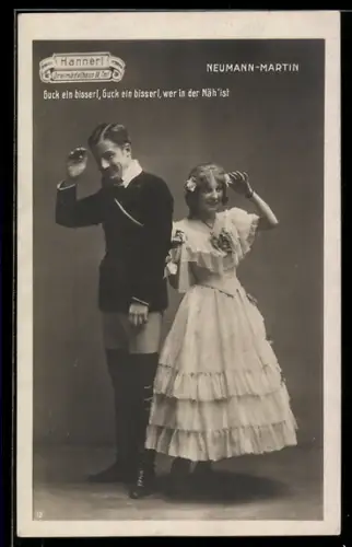 AK Dreimädelhaus, II. Teil, Sänger Neumann und Martin, Operette