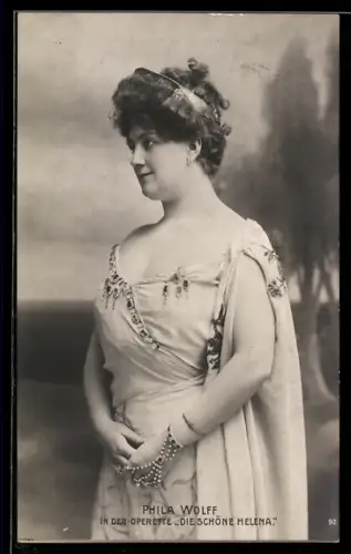 AK Phila Wolff in der Operette Die schöne Helena