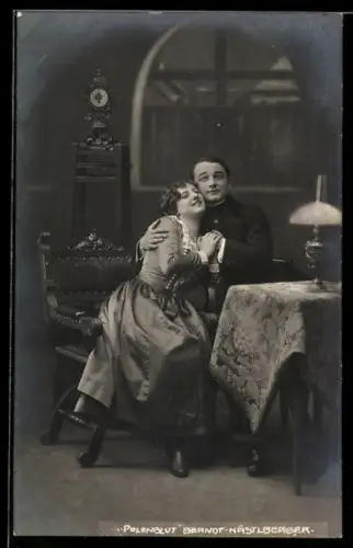 AK Schauspieler in einer Szene der Operette Polenblut