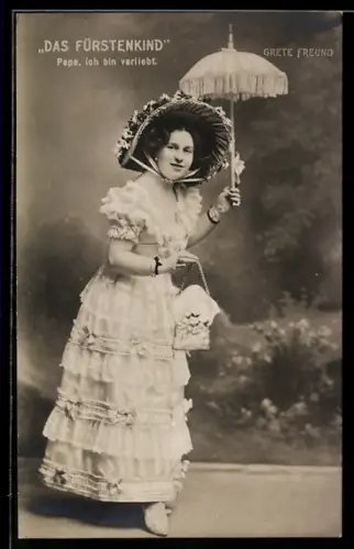 AK Schauspielerin Grete Freund in der Operette Das Fürstenkind