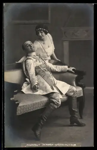 AK Schauspieler Starek und Nästlberger in der Operette Polenblut