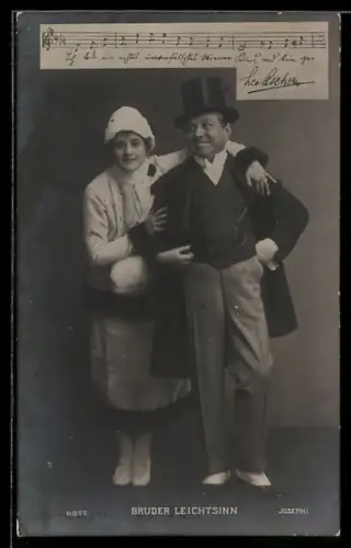 AK Schauspieler in der Operette Bruder Leichtsinn