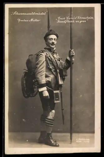 AK Operette Schwarzwaldmädel mit dem Schauspieler Gustav Müller