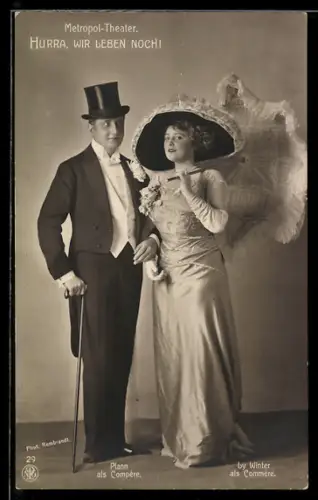 AK Operette Hurra, wir leben noch!, Pfann als Compere und Ly Winter als Commere