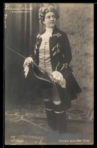 AK Schauspielerin Hermine Bosetti in der Operette Rosenkavalier