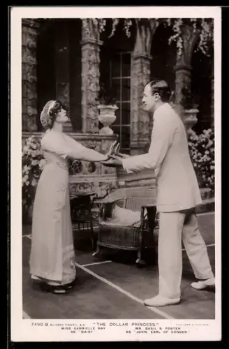 AK Operette Die Dollarprinzessin mit Gabrielle Ray als Daisy und Basil S. Foster als John Earl of Conder
